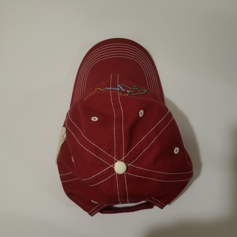 Greg Norman's Red Fishing Cap, With Fish Logo, One Size Fit Most - Picture 3 of 9